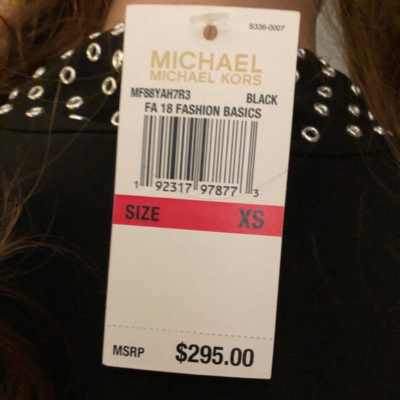 Michael Kors black dress with silver grommets XS - Picture 7 of 10